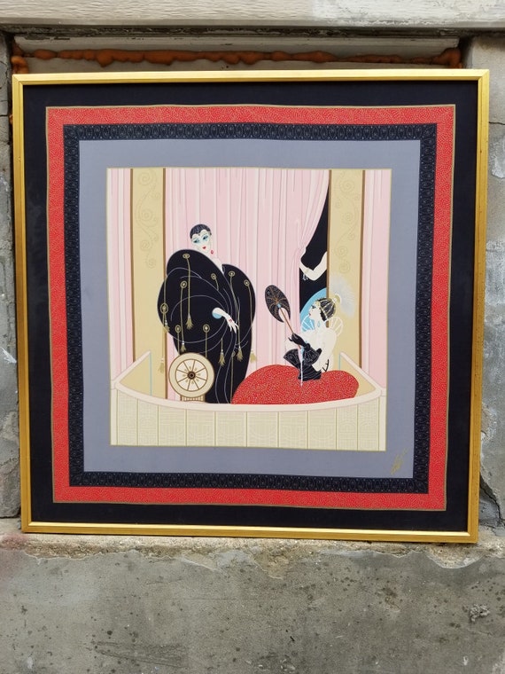 Vintage Framed L 'opera Signed Silk Scarf by Erte - Etsy