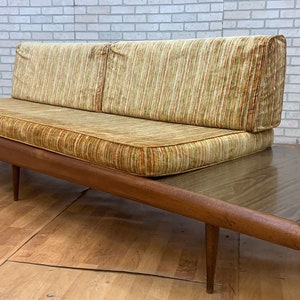 Mid Century Modern Adrian Pearsall Oak Daybed Sofa with Floating End Tables image 7