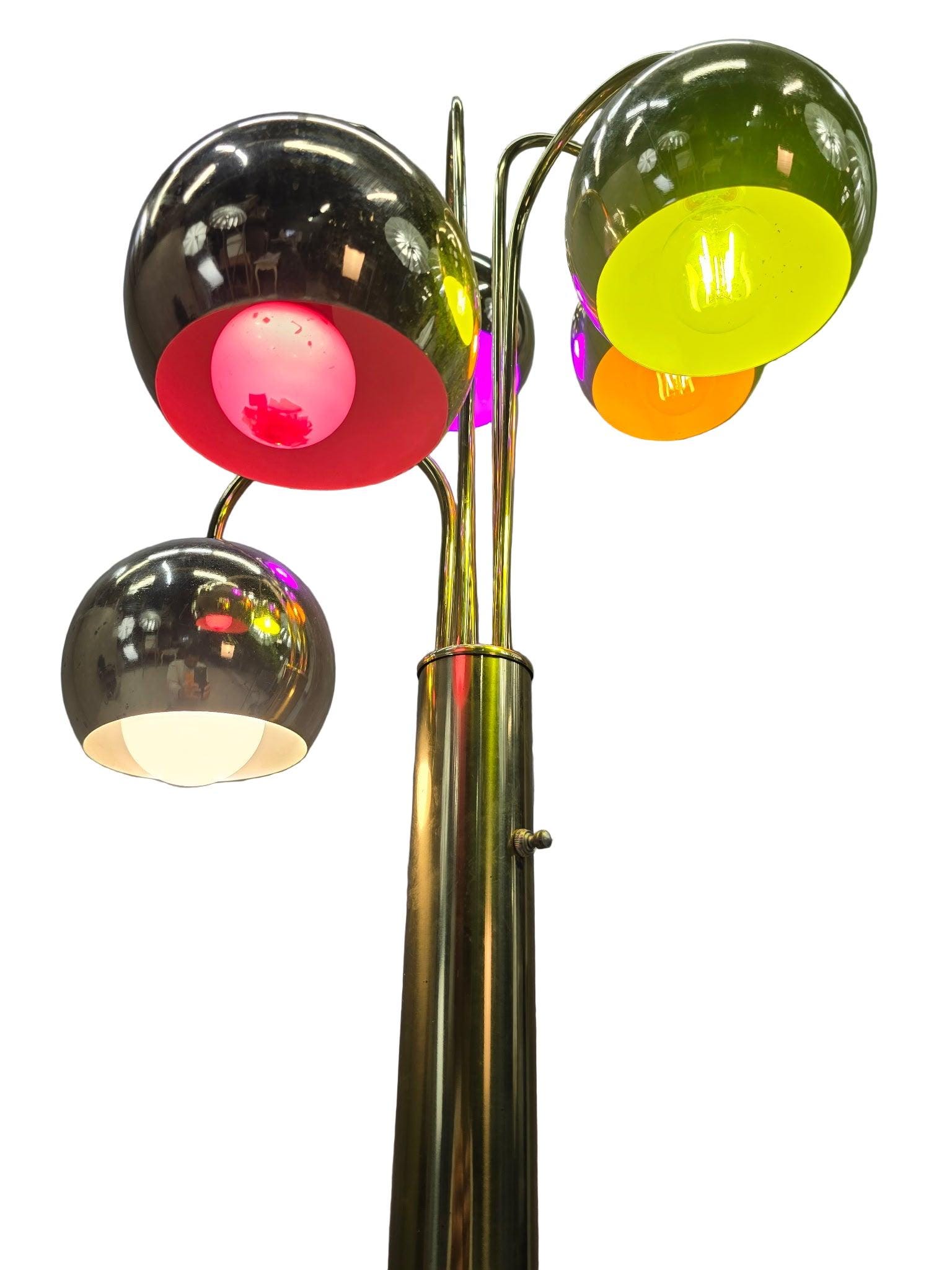 Mid Century Modern Gold 5 Light Orb Floor Lamp - Etsy
