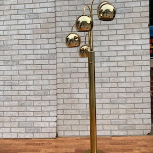 Mid Century Modern Gold 5 Light Orb Floor Lamp - Etsy