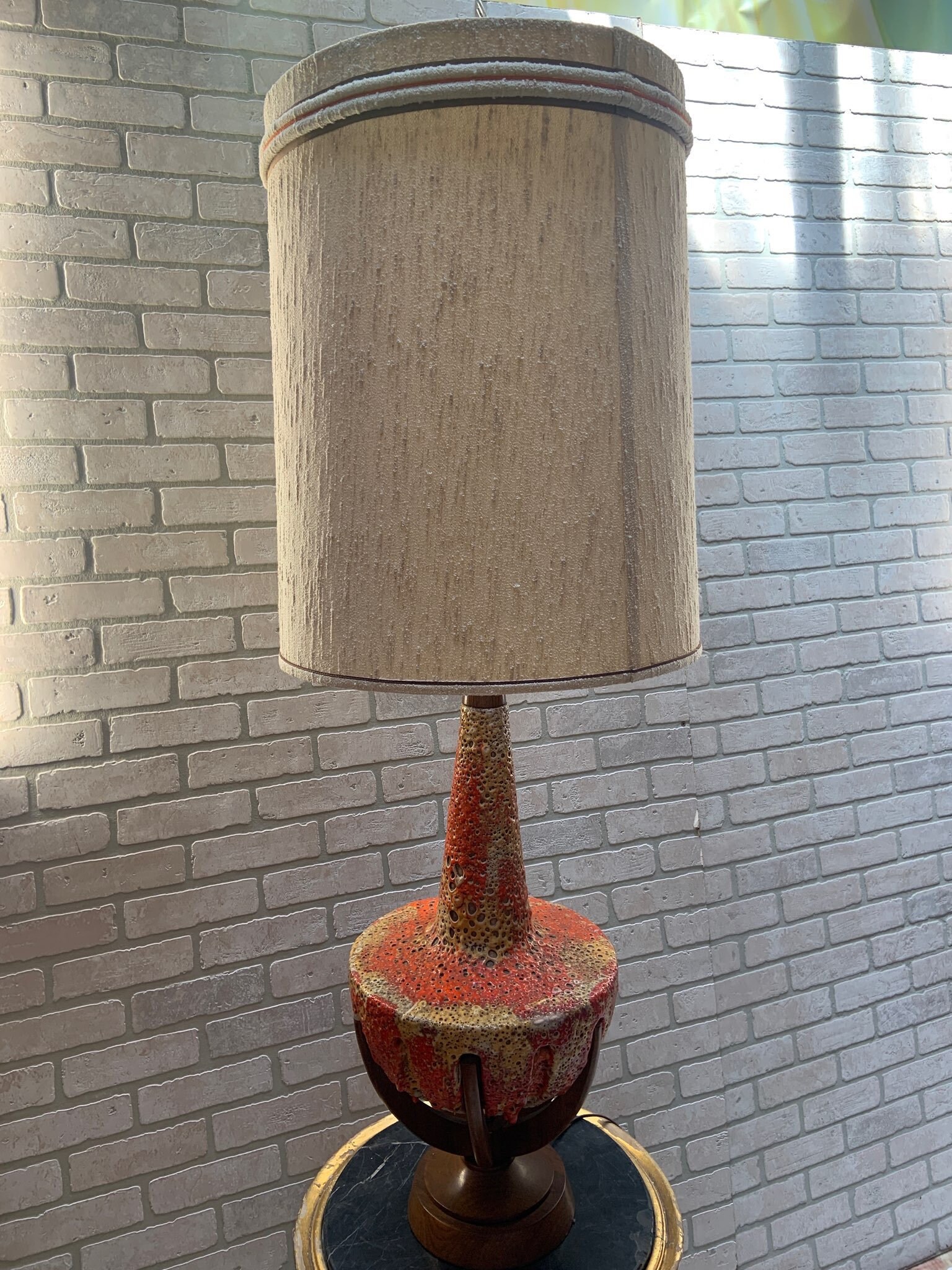Mid century modern ceramic lamp deals