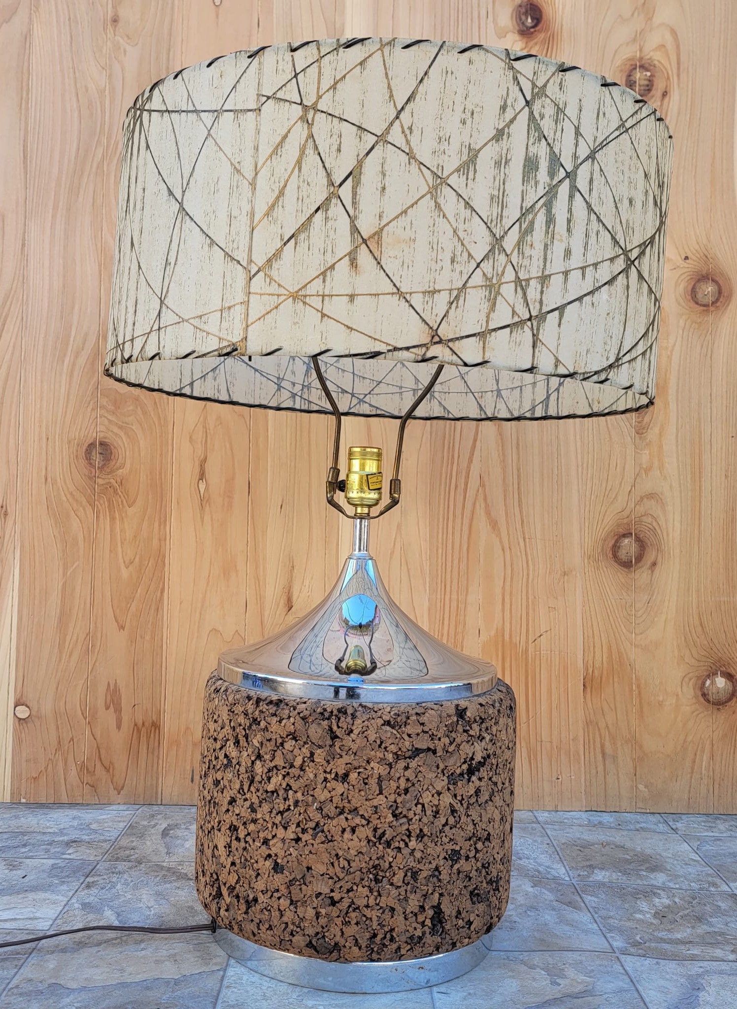 Vintage cork lamp deals