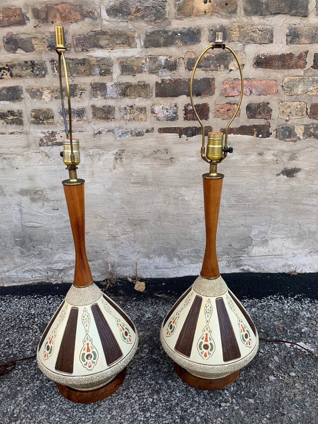 Mid Century Modern Table Lamps - Pair - Etsy