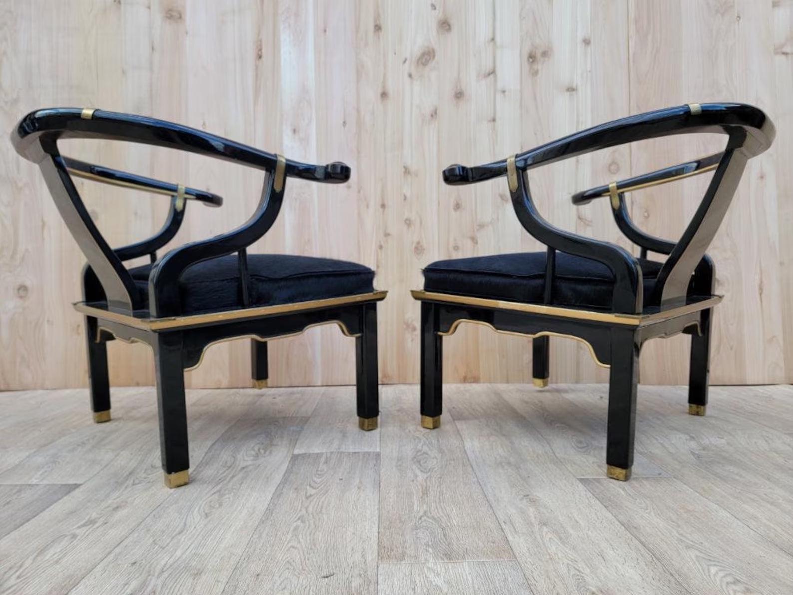 椅子 Mid Century Modern chairs by James Mont Mid Century Modern James Mont Chinoiserie Style Horseshoe