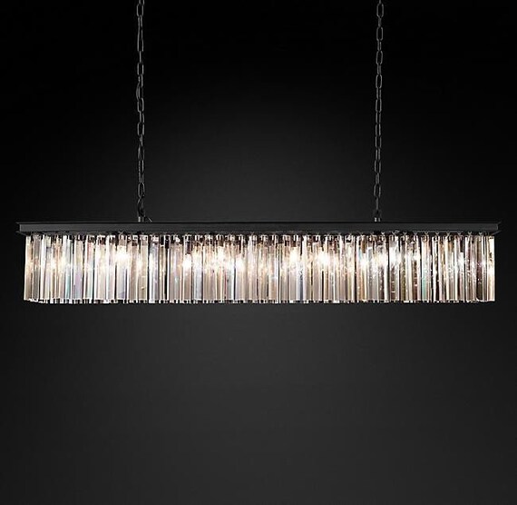 Restoration Hardware RHYS Clear Glass Rhys Clear Glass Prism Table Lamp