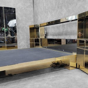 MCM Bronze Mirrored and Brass Bedroom Set by Ello