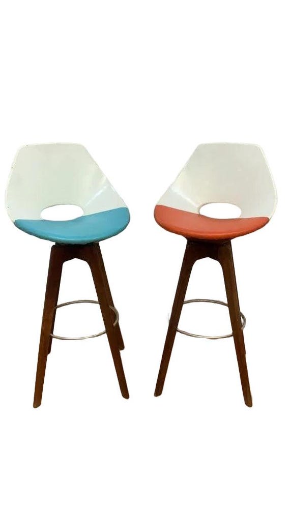 MCM Stools Designed by John Yellen - Pair