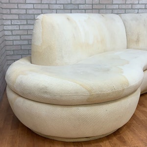 Mid Century Modern Vladimir Kagan Style 3 Piece Curved Sectional Sofa for Upholstery image 3
