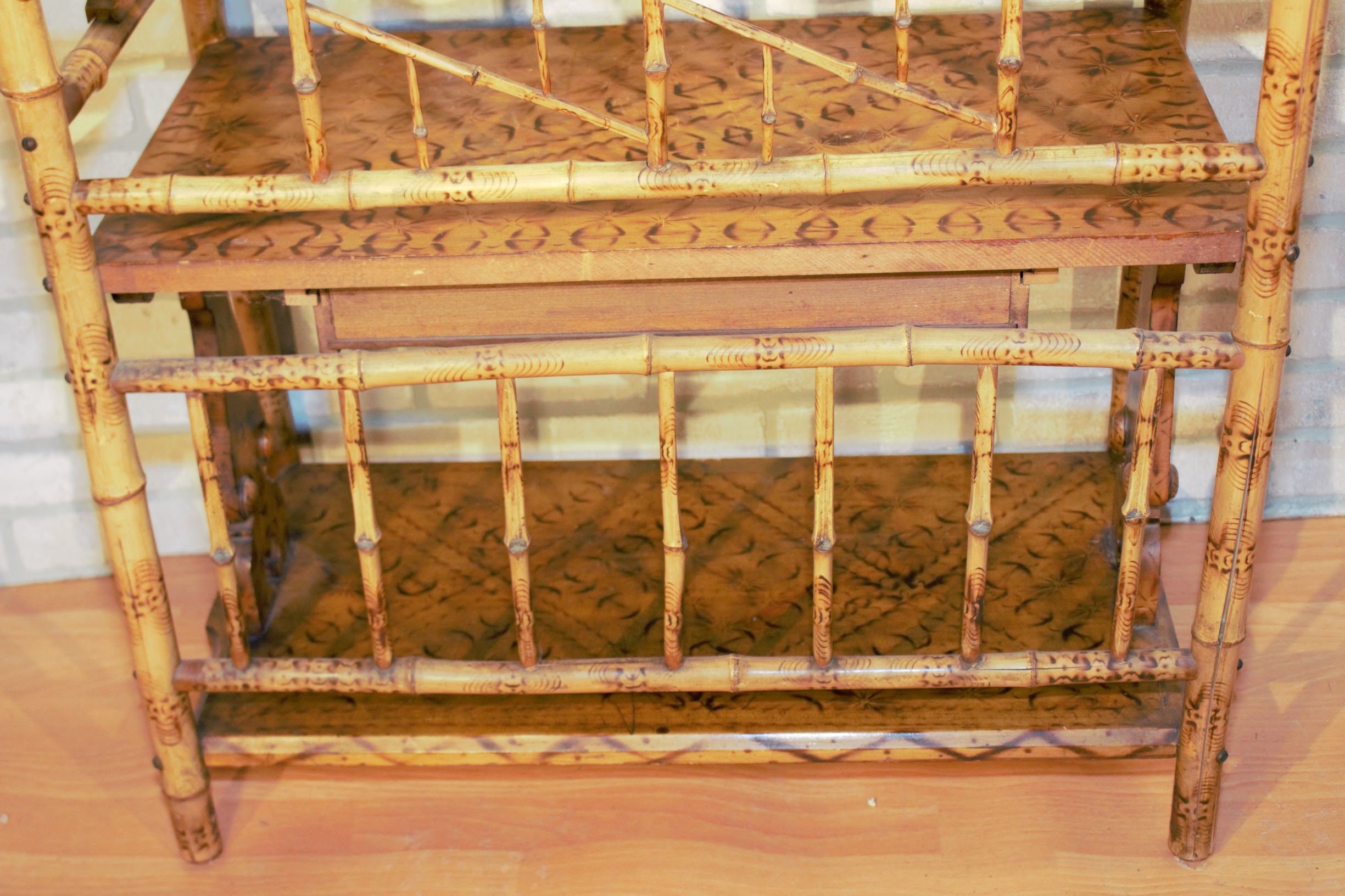 Antique bamboo hall tree deals