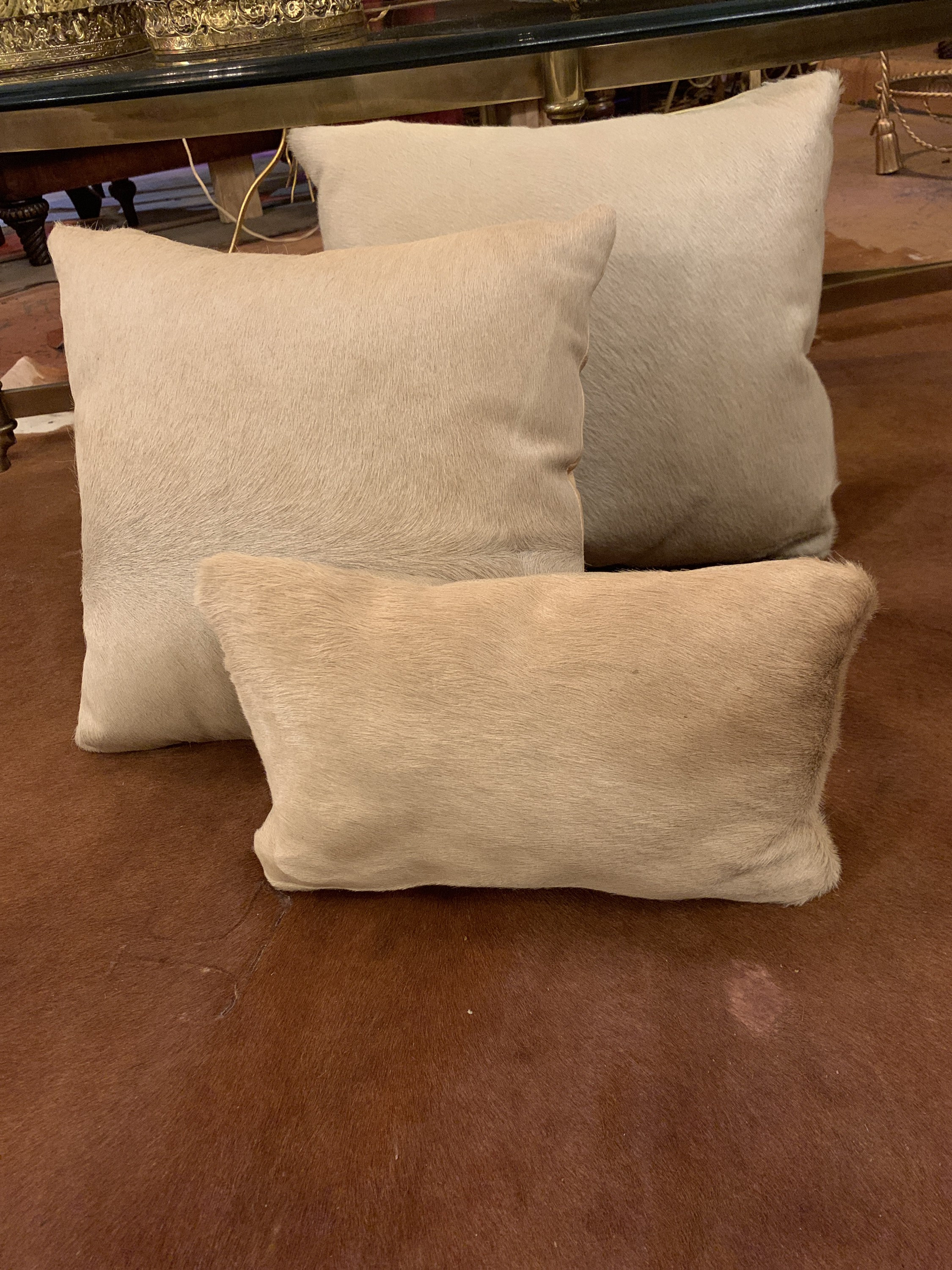 custom leather pillows