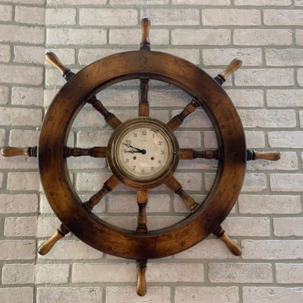 Ship Wheel Clock Etsy