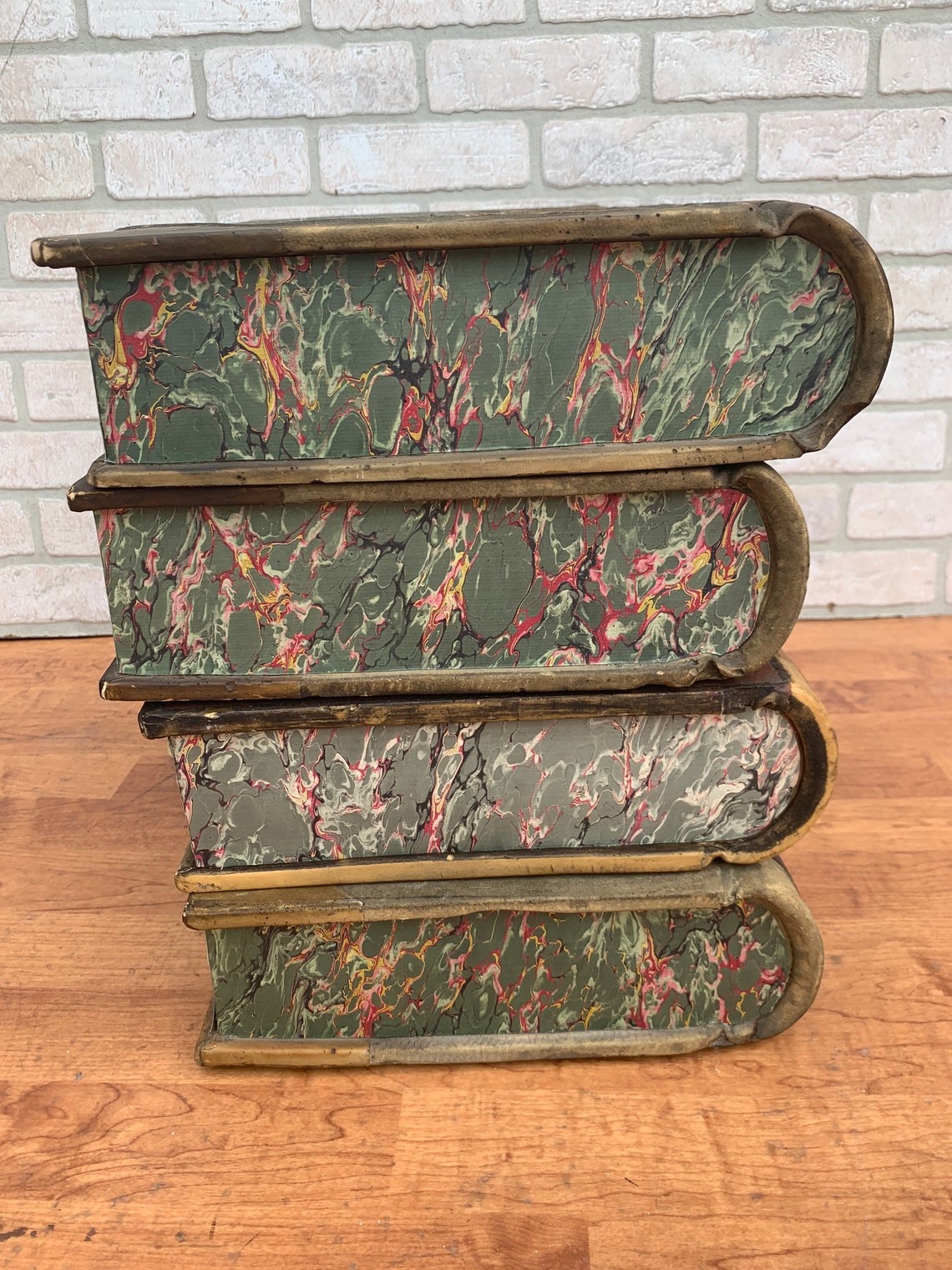Vintage Oversized Faux Decorative Books Set of 4 Etsy