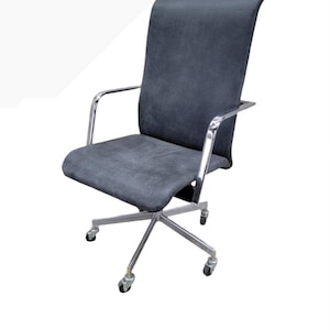 Mid Century Modern Herman Miller High Back Swivel Office Chair Newly Reupholstered