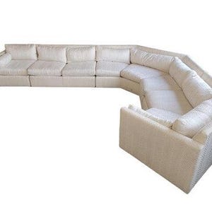 Divano componibile curvo esagonale in stile Mid Century Modern Milo Baughman di Drexel