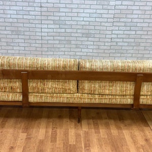 Mid Century Modern Adrian Pearsall Oak Daybed Sofa with Floating End Tables image 10