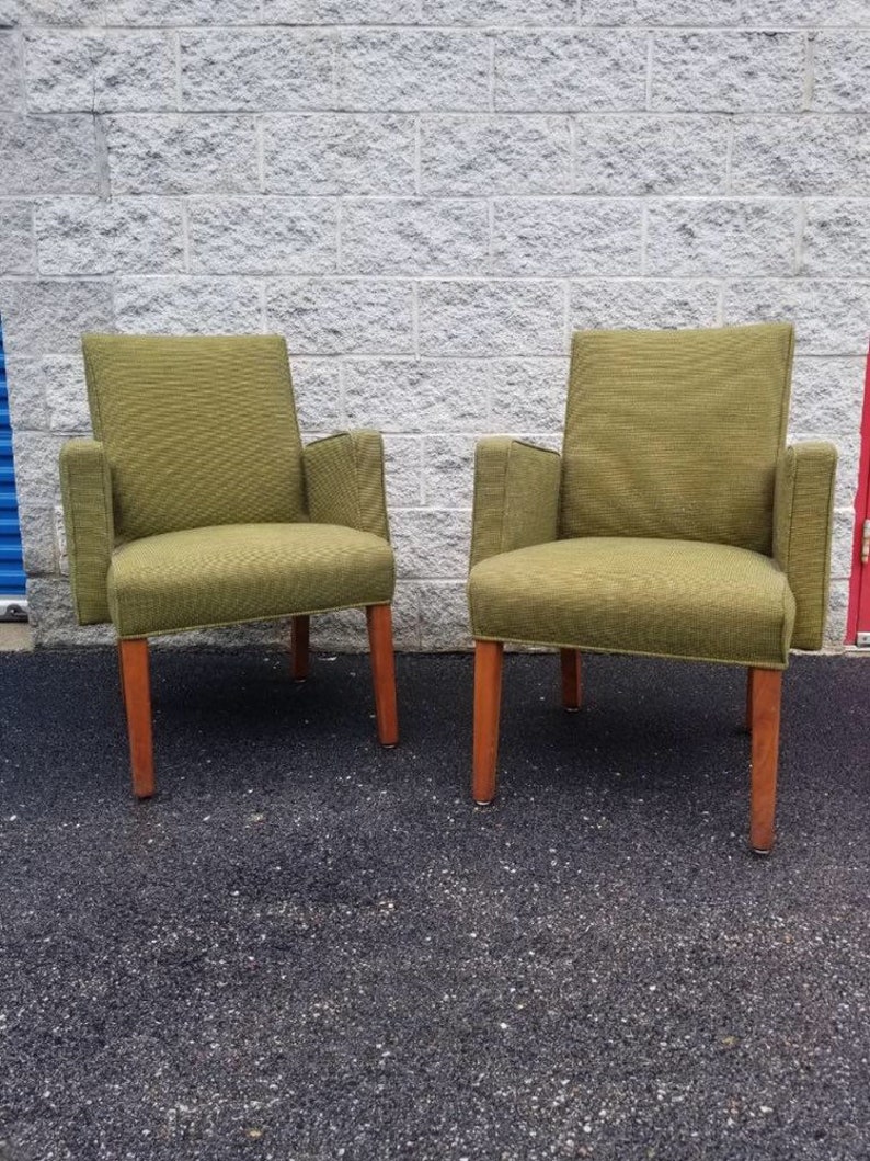 Mid Century Modern Armchairs by Milwaukee Chair Company Pair Etsy