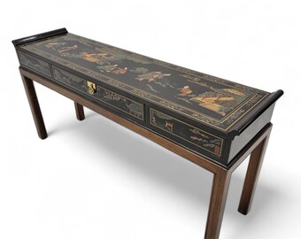 Mesa de consola/sofá de línea Drexel et Cetera de inspiración asiática de chinoiserie moderna de mediados de siglo