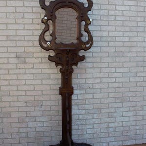 Antique Victorian Hall Tree with Mirror and 2 Umbrella Stands