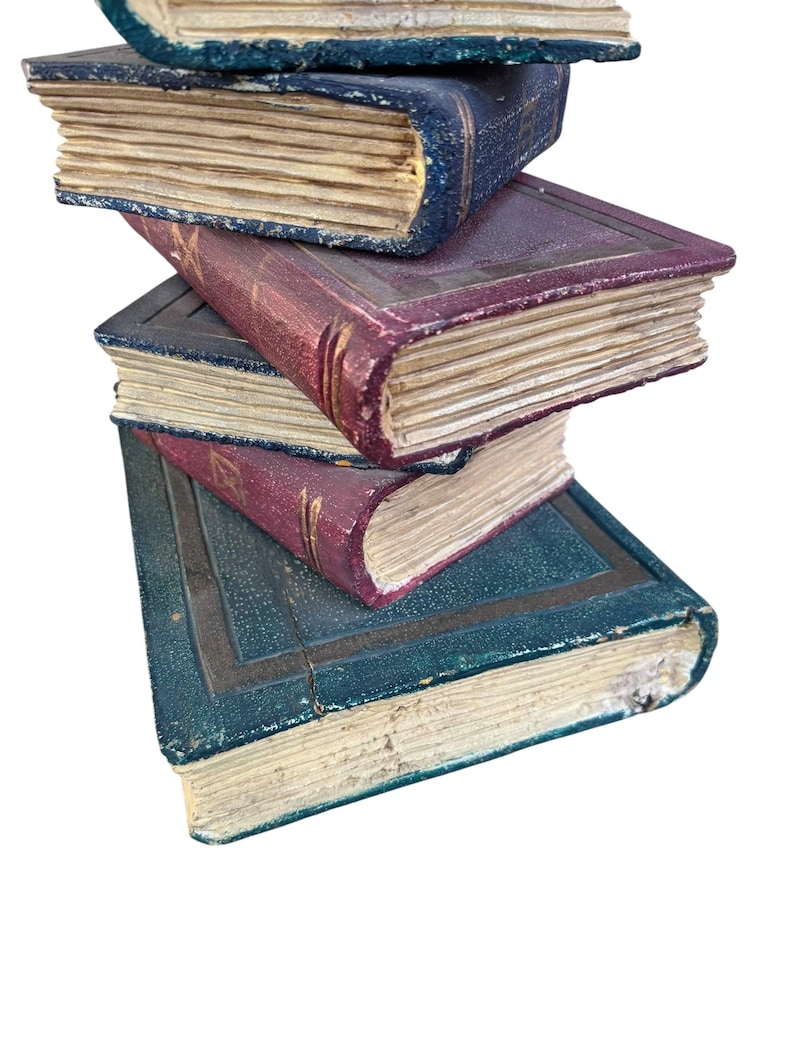 Vintage Faux Stacked Book Side Table image 7