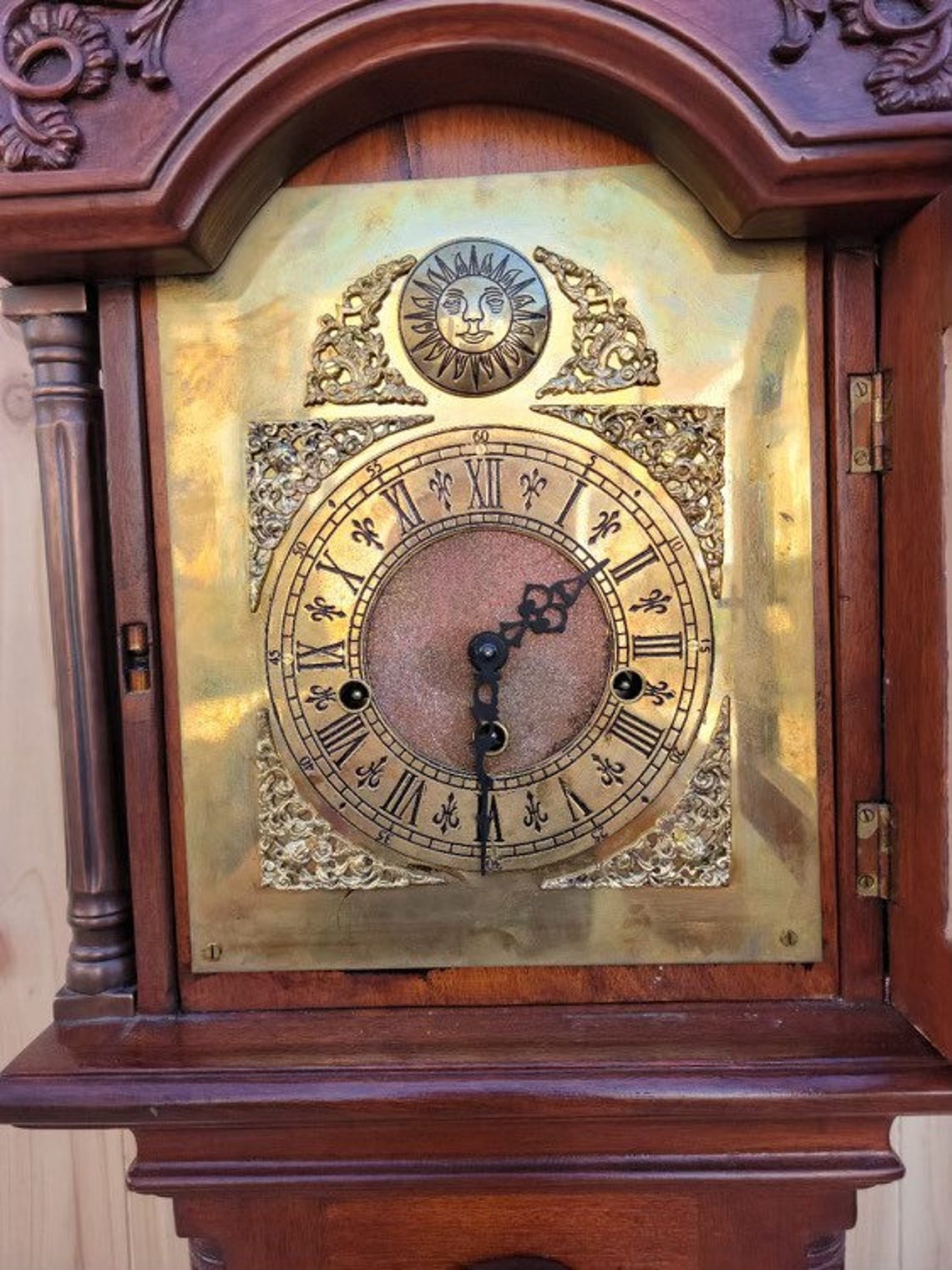 Vintage Traditional Grandmother Tall Floor Case Clock by Etsy