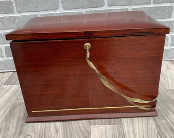 Antique English Victorian Walnut Stationery Cabinet Writing Box