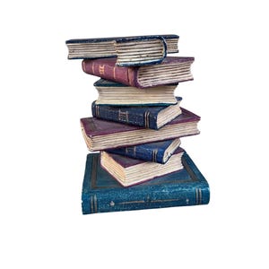Vintage Faux Stacked Book Side Table image 5