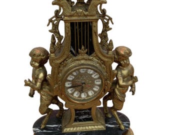 Vintage Imperial Brevettato Ornate Franz Hermle Mantel Clock