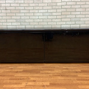 Mid Century Modern Acerbis International Black High Gloss Media Cabinet/Credenza