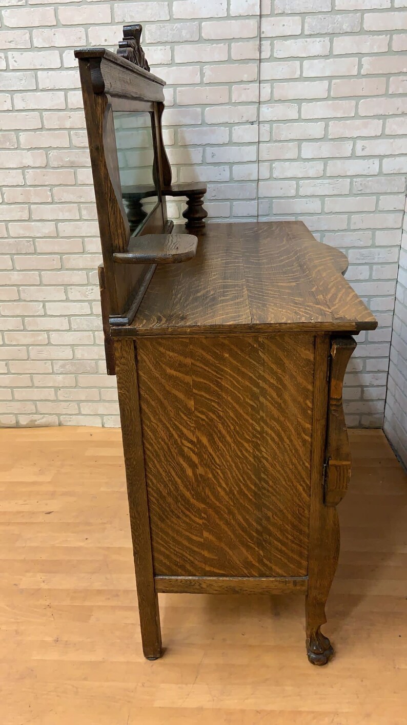 Antique Empire Antique Quarter Sawn Oak Buffet Sideboard or Etsy