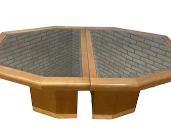 Architectural Octagonal Extension Dining Table on Plinth Bases