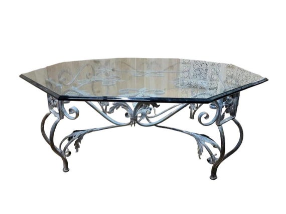 Vintage French Parisian Wrought Iron Dining Table
