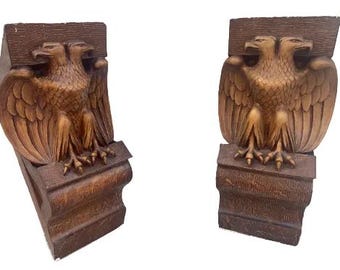 Architectural Salvage Eagle Corbels - Pair