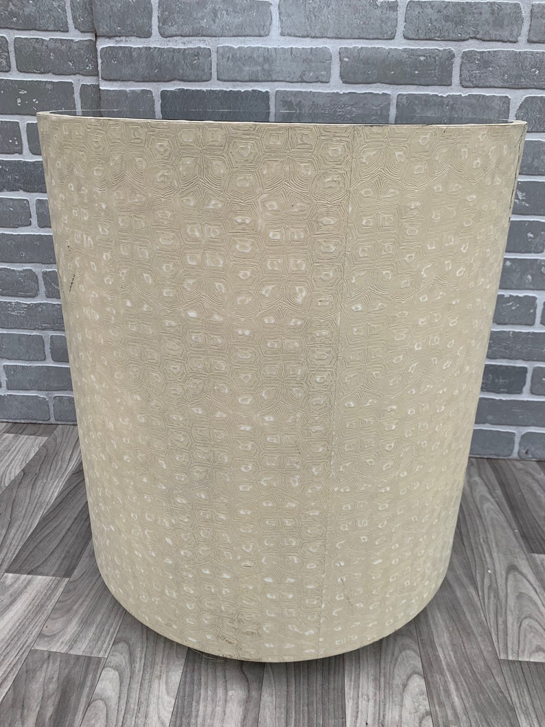 Made Goods Jordan Side Table in Cream Faux Turtle image 9
