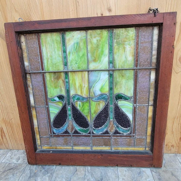 Antique Window Frame With Glass Etsy