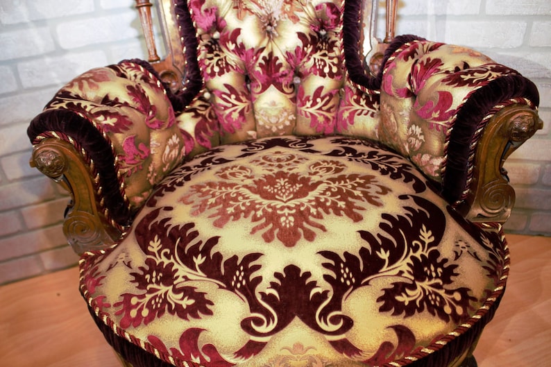 Victorian Renaissance Revival John Jelliff Carved Bergere Chairs Newly Upholstered Pair image 7