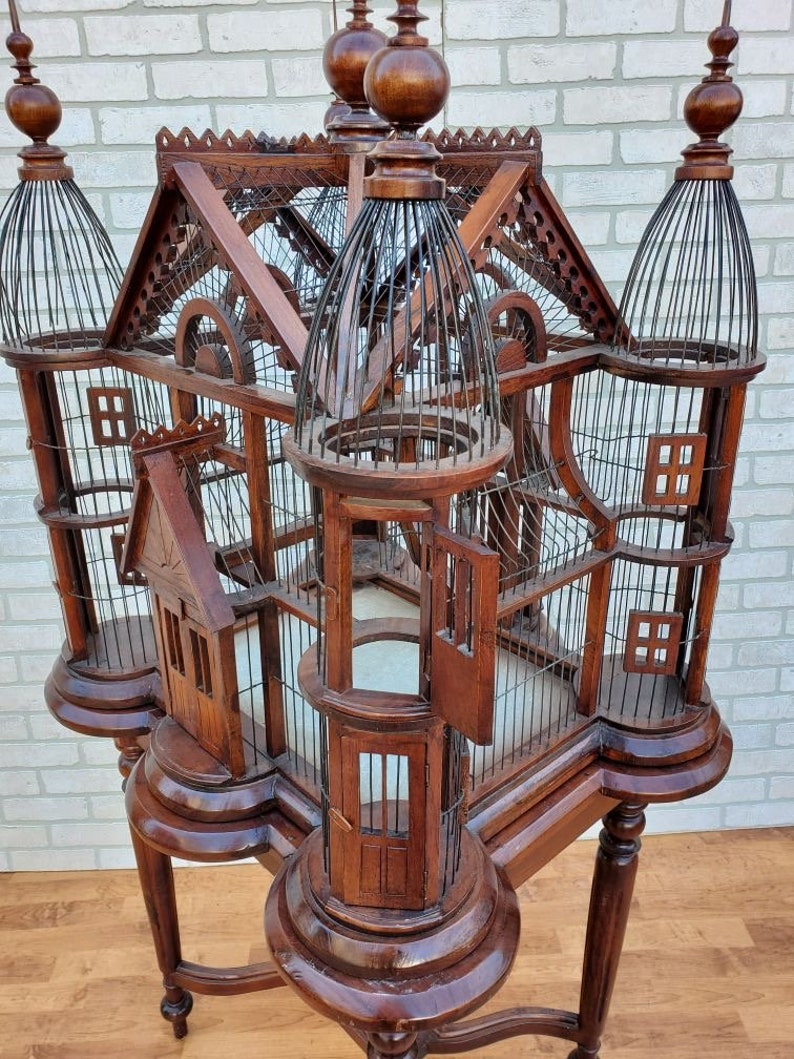 Antique Victorian Style Bird Cage on a Stand Etsy