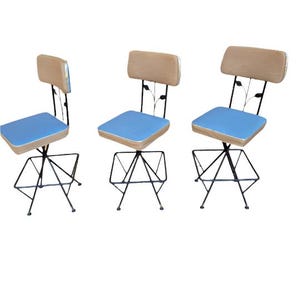 Vintage Retro Swivel Bar Stools - Set of 3
