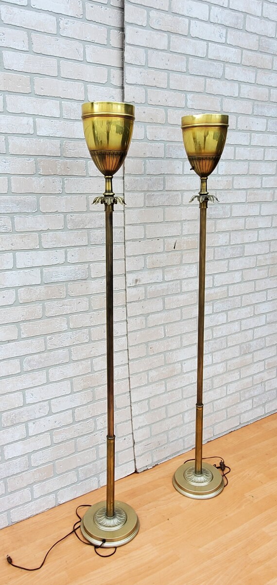 Gold uplight floor on sale lamp