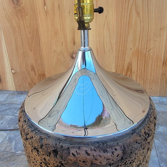 Mid Century Modern Cork Table Lamp - Etsy