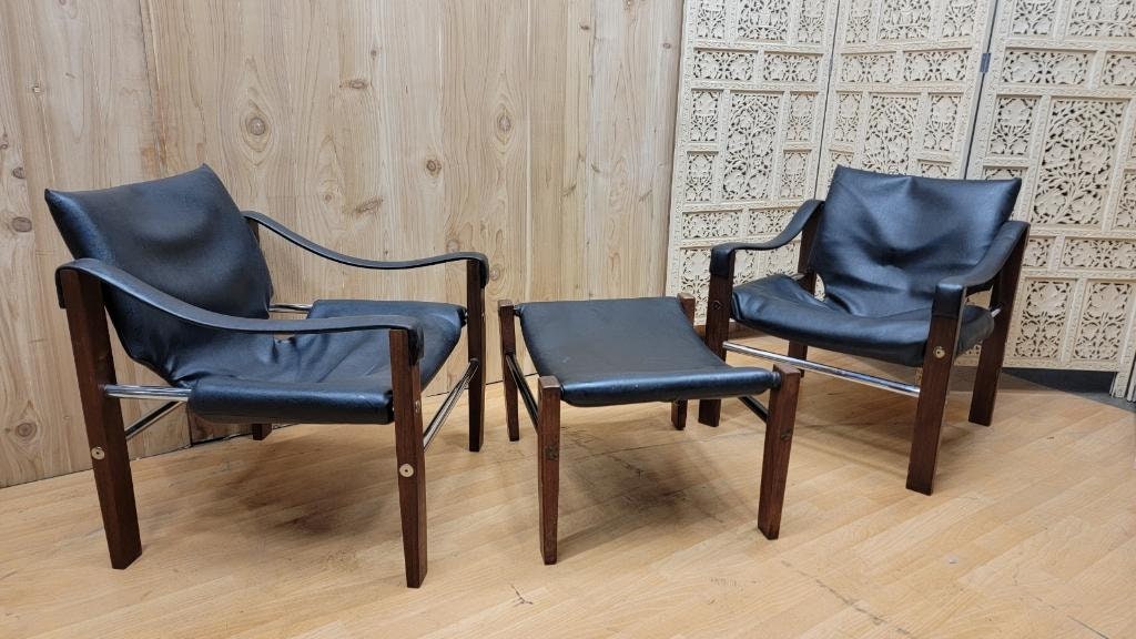 Mid century sale safari chair