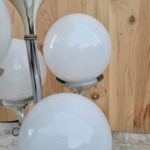 Chrome globe cheap table lamp