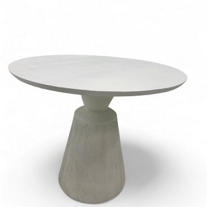 Rustic Natural Cast Stone Fisher Indoor/Outdoor Pedestal Dining Table by Summer Classics