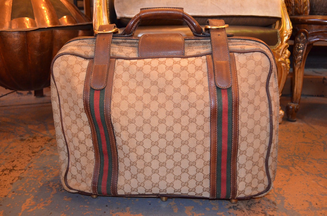 Vintage Gucci Traveling Bag Luggage Etsy