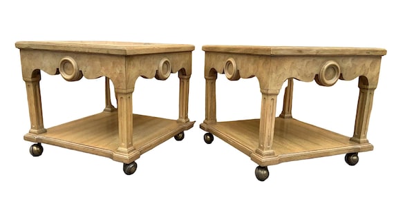 Vintage Italian Neoclassical Style End Tables - Pair
