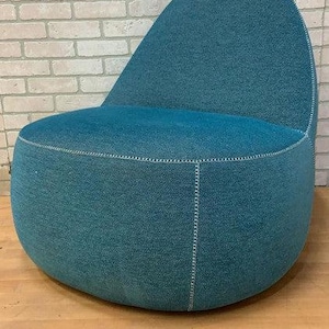 Modern Bernhardt Design Mitt Lounge Chair in Blue