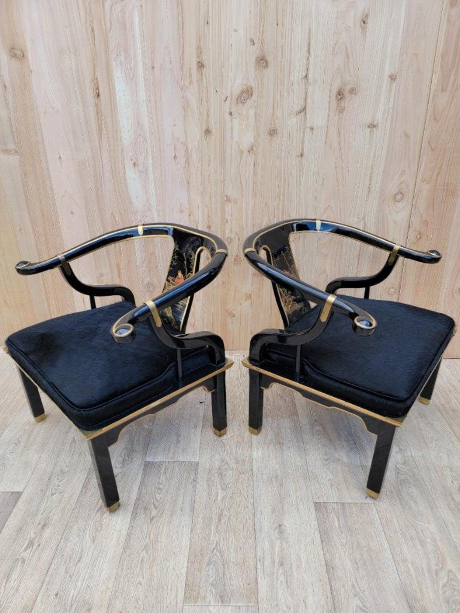 ダイニングチェア Mid Century Modern chairs by James Mont Mid Century Modern James Mont Chinoiserie Style Horseshoe