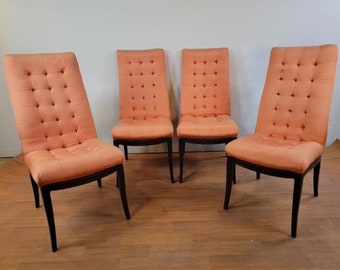 Mid Century moderne Esszimmerstühle mit hoher Rückenlehne von Directional - 6er Set