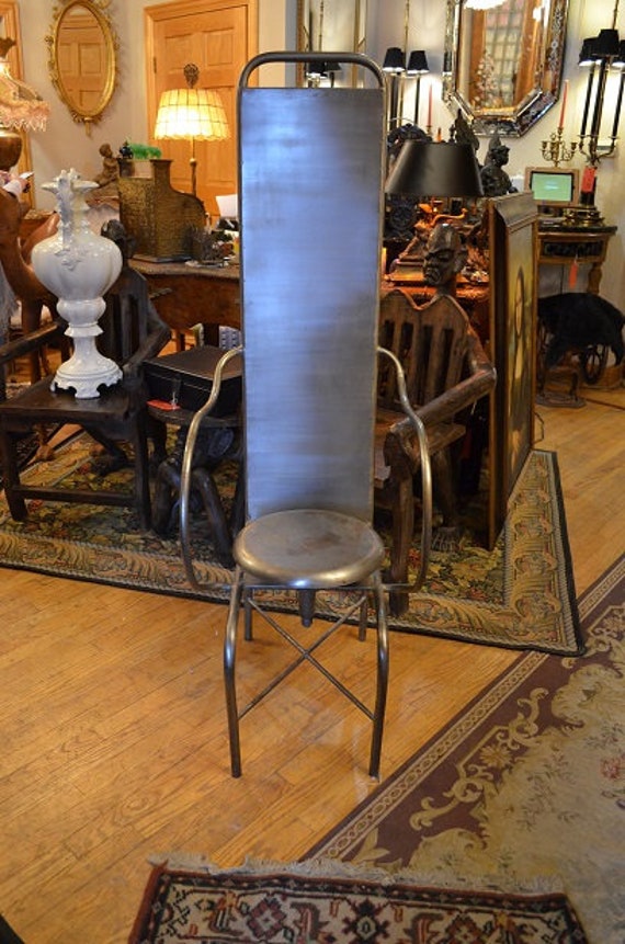 antique metal high chair
