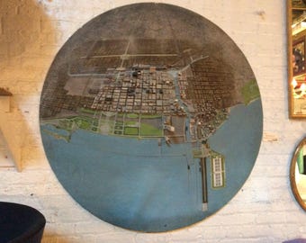 Vintage 1972 Architectural Rendition of Chicago