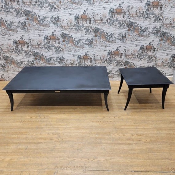 Restoration hardware black coffee table deals